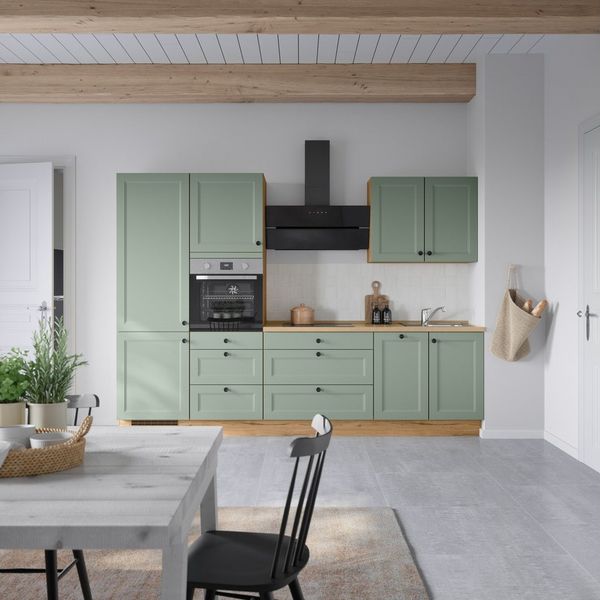 nobilia® Küchenzeile "Cascada II", NEU: individuell anpassbar mit gratis Profi-Beratung, vormontiert, Breite 300 cm, Ausrichtung wählbar, wahlw. mit E-Geräten