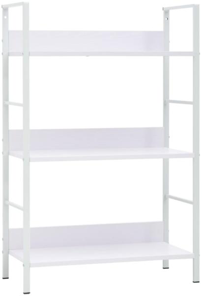 vidaXL Bücherregal 3 Regalböden Weiß 60×27,6×90,5 cm Holzwerkstoff 288220