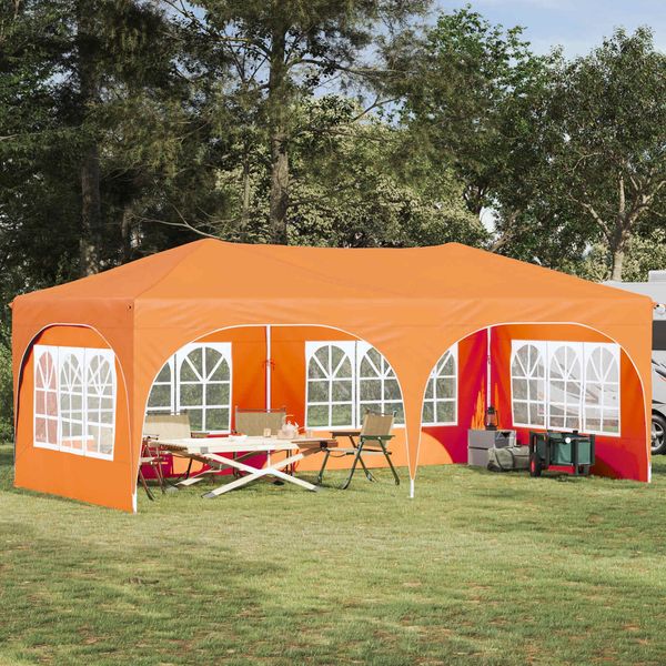 vidaXL Pop-up Partyzelt 575 x 288 x 245 cm Orange Oxford-Stoff 42019899