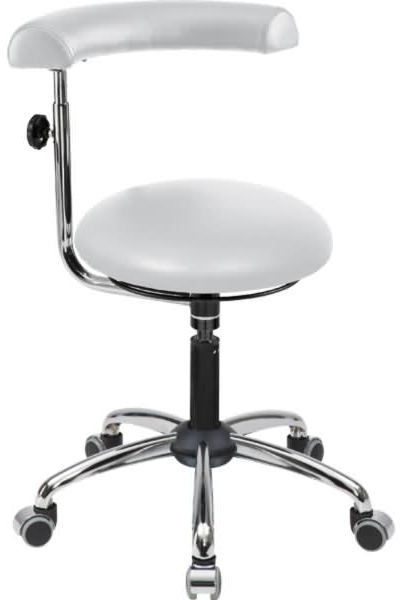 meychair Hocker 09710 A20-29-TR-Comfort-KL Rollen Arm weiß Bild 1