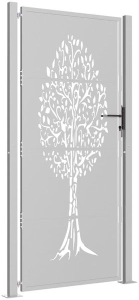 vidaXL Gartentor 100x200 cm Cortenstahl Baumdesign 153165 Bild 3
