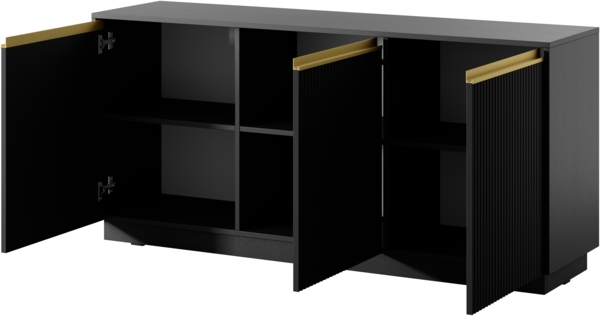 AX LIVING Sideboard Modern Lirio K154 154 cm breit, stilvoll, schwarz Bild 4