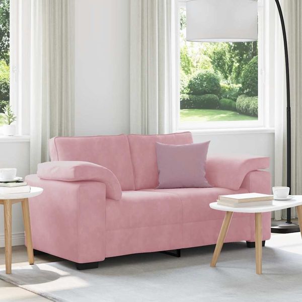vidaXL Zweisitzer-Sofa Rosa 160x77x82 cm Samt 4105260
