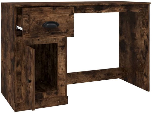 vidaXL Schreibtisch mit Schublade Räuchereiche 115x50x75cm 816477 Bild 8