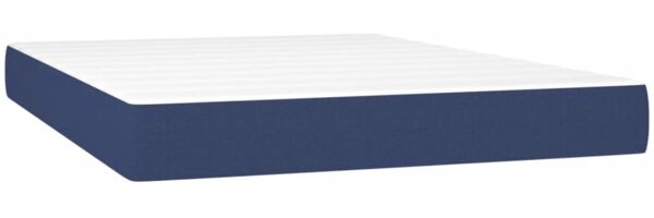 vidaXL Boxspringbett mit Matratze Blau 140x200 cm Stoff 3141863 Bild 5