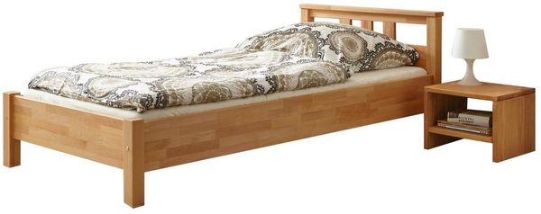 Einzelbett "Merci" 90x200 Buche massiv bio-geölt