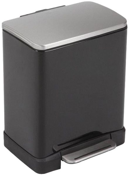 Pedaleimer EKO E-cube schwarz pulverbeschichteter Stahl 20 l Kunststoff-Inneneinsatz Soft-Close