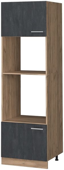 Mikrowellenschrank R-Line Schwarz Beton 60 cm Vicco