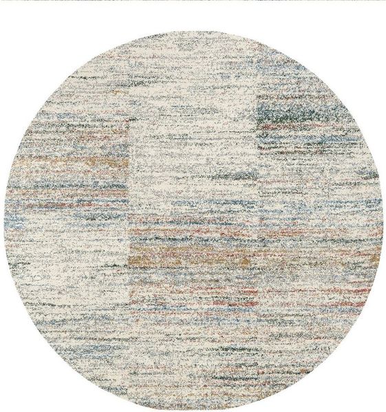 OCI DIE TEPPICHMARKE Teppich NEW VILLA LINES, rund, Höhe: 20 mm, moderne melierte Streifen, Vintage Look, Wohnzimmer