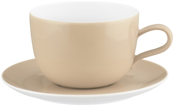 Seltmann Weiden Liberty Pure Colors Milchkaffeetasse mit Untertasse 380 ml - Dusty Beige