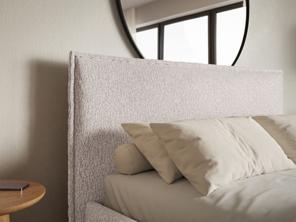 Selsey 'Softie Slim' Polsterbett 200×200 mit Lattenrost, Chenille, beige Bild 5