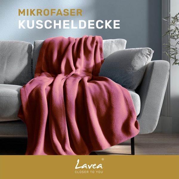 Wohndecke Kuscheldecke, Fleecedecke, Wolldecke flauschig und weich, Lavea, Sofadecke, Atmungsaktiv & Hautfreundlich, Decke