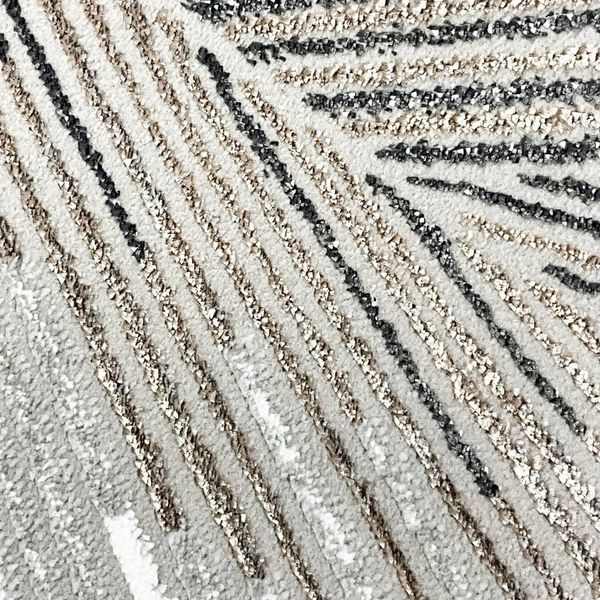 Carpetia Teppich Ein Teppich mit abstraktem Muster und strahlenden Silber-Bronze, rechteckig, Höhe: 8 mm, Geeignet für Fußbodenheizung