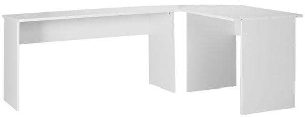 FMD Möbel - TILL - Schreibtisch- Winkelkombination - melaminharzbeschichtete Spanplatte - weiß - 205 x 76 x 65cm Bild 5