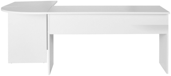 FMD Möbel - TILL - Schreibtisch- Winkelkombination - melaminharzbeschichtete Spanplatte - weiß - 205 x 76 x 65cm Bild 3