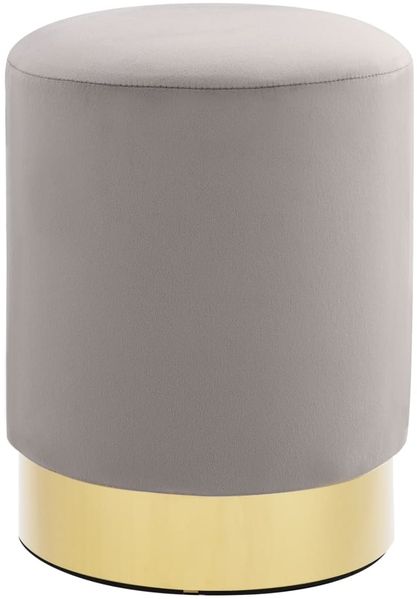 vidaXL Hocker Hellgrau und Golden Samt 28 x 36 cm 249834