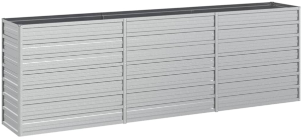 vidaXL Garten-Hochbeet 240x40x77 cm Verzinkter Stahl Silbern 316887