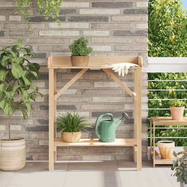 vidaXL Pflanztisch Natur 75 x 40 x 90 cm Massives Kiefernholz 4012187