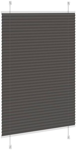vidaXL Plissee Schwarz 95x100 cm Stoffbreite 94,4 cm Polyester 4015125 Bild 4