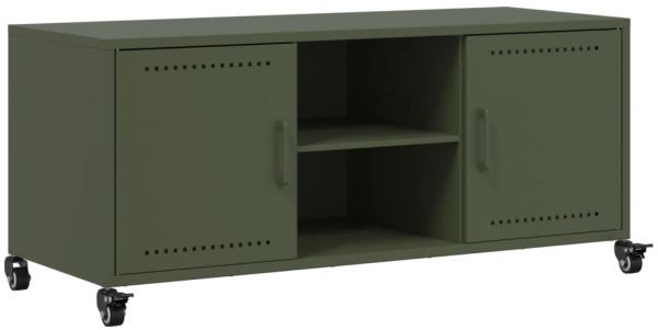 vidaXL TV-Schrank Olivgrün 100,5x39x43,5 cm Stahl 846666