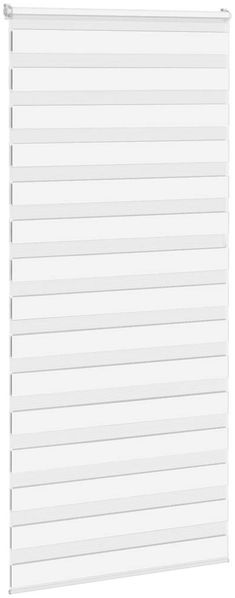 vidaXL Doppelrollo Weiß 95x230 cm Stoffbreite 90,9 cm Polyester 4014806 Bild 3