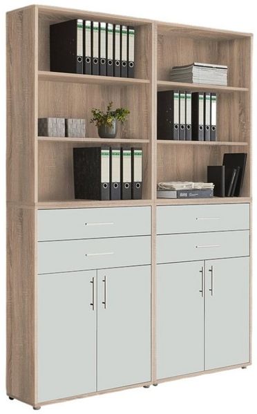 BMG Möbel Aktenschrank Tabor (Set 20, Büroschrank mit Metallgriffen) Made in Germany