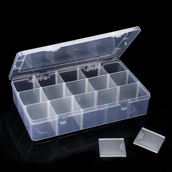FELIXLEO Sortimentskasten Gitter Sortierbox, Transparent & Verstellbar für Schmuck & Kleinteile (1 St)