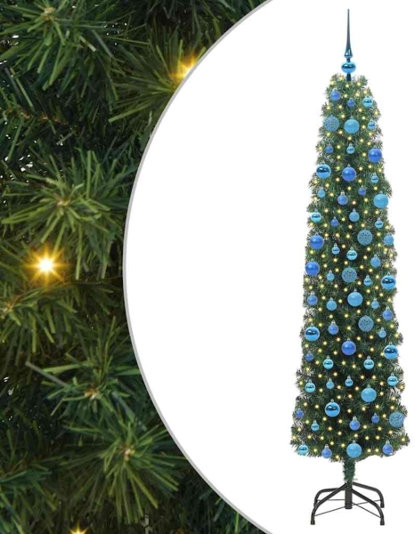 vidaXL Künstlicher Weihnachtsbaum mit 300 LEDs mit Ständer Grün 180 cm 3394950 Bild 1