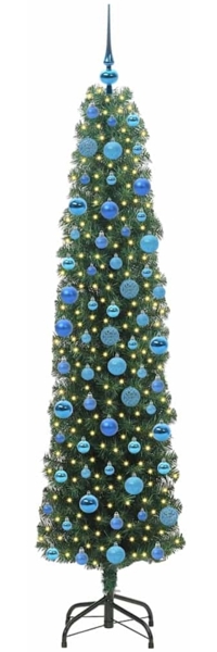 vidaXL Künstlicher Weihnachtsbaum mit 300 LEDs mit Ständer Grün 180 cm 3394950 Bild 2