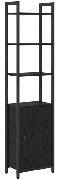 vidaXL Bücherregal Schwarz Eichen-Optik 40 x 24 x 161 cm Holzwerkstoff 883850