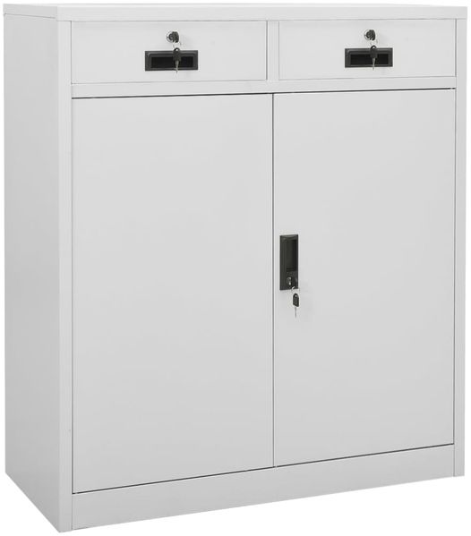 vidaXL Büroschrank Hellgrau 90 x 40 x 102 cm Stahl [336410]
