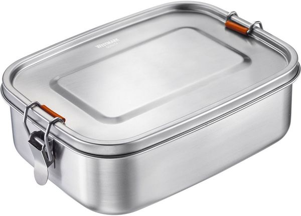 WESTMARK Lunchbox Lunchbox »Viva Maxi«, 1500 ml, Edelstahl 18/8, Silikon, (1-tlg), mit Silikon-Dichtungsring, einsetzbare Trennwand, rostfreier Edelstahl