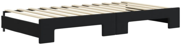 vidaXL Tagesbett Ausziehbar mit Matratzen Schwarz 100x200 cm Samt 3197336 Bild 8