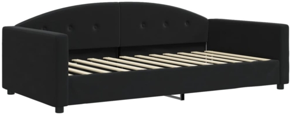 vidaXL Tagesbett Ausziehbar mit Matratzen Schwarz 100x200 cm Samt 3197336 Bild 9