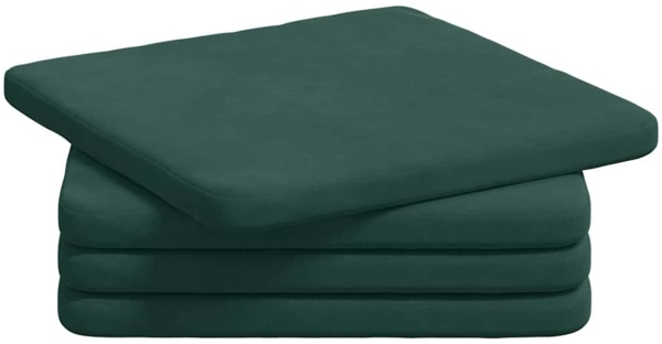 vidaXL Sitzkissen 4 pcs Dunkelgrün 40 x 40 x 3 cm Samt 42015208