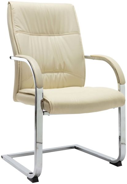vidaXL Freischwinger Bürostuhl Creme Kunstleder [289344]