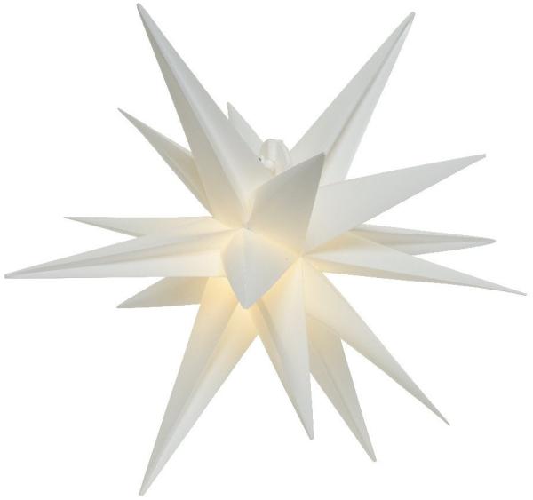 Lumineo LED Stern LED Leucht-Stern 60 x 60 cm, warm weiß, zum Aufhängen, Warmweiß, 8h-Timer, Indoor/Outdoor, IP-44, 7 m Zuleitung