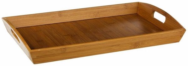 5five Simply Smart Serviertablett rechteckig mit Griffen, Bambus, Braun, 44x29 cm, 111539A