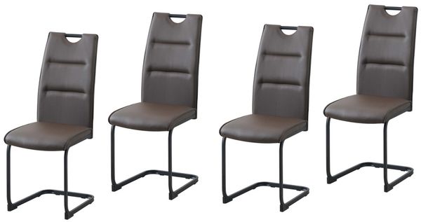 Schwingstuhl DannyP PU Braun 4er Set