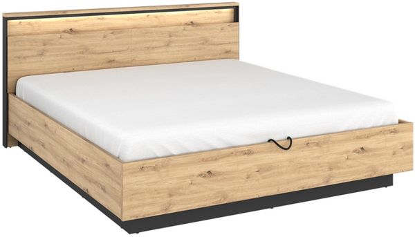 Compleo Bett LIMA Doppelbett, Lattenrost mit LED, ohne Matratze