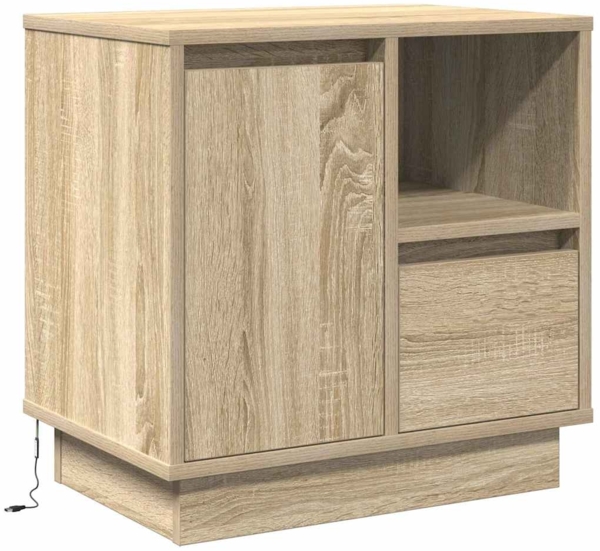 vidaXL Nachttisch mit Sonoma Eiche 50 x 34,5 x 50 cm Holzwerkstoff 869582
