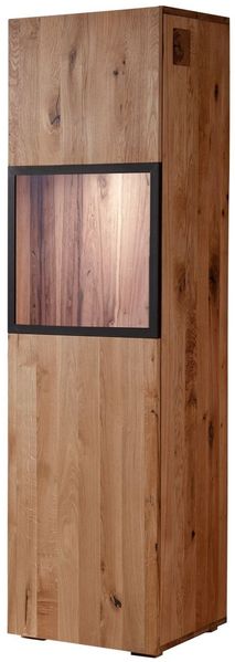 Vitrine Wild-/Zerreiche 50x43x180 natur geölt FRANKFURT #112