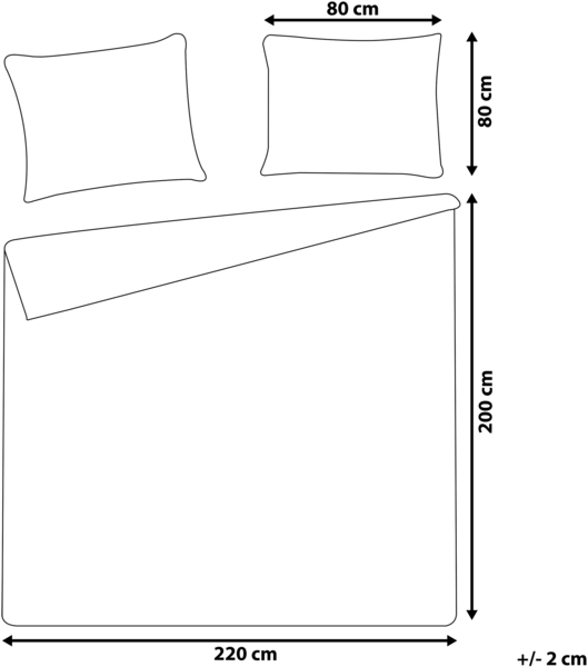 Bettwäsche-Set Streifenmuster AVONDALE 200x220 cm Baumwoll-Satin Grau Bild 2