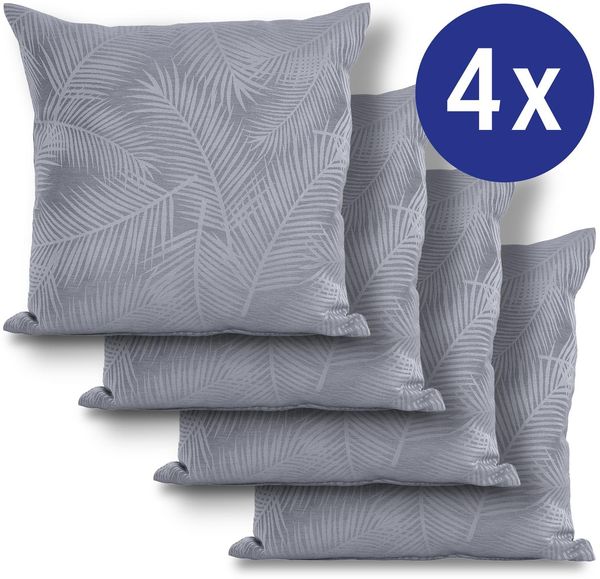 Dekokissen grau jungle 50 x 50 cm 4-er Set