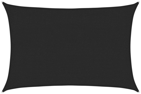 vidaXL Sonnensegel 160 g/m² Schwarz 2x2,5 m HDPE 311721