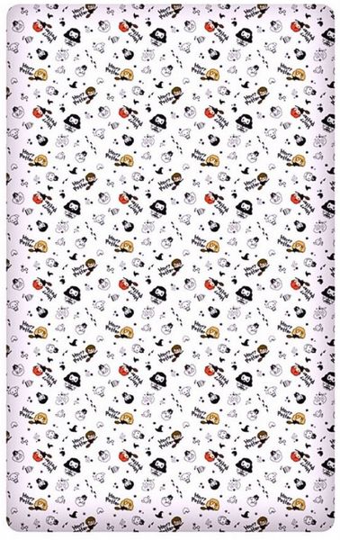 Harry Potter Spannbettlaken, Baumwolle, Gummizug: rundum, Kinder Bettlaken aus 100% Baumwolle 90 x 200 x 25 cm