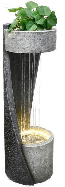 LED Brunnen ZELOS Polyresin, inkl. Pumpe