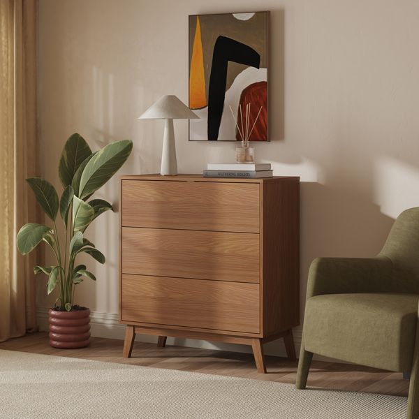 Kommode Aastmabospoo 90 x 80 x 40 cm Walnussoptik [en. casa]