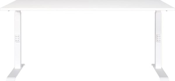 Germania Schreibtisch 7911-84, in Weiß, me. höheneinst, 160 x 91 x 80 cm (BxHxT)