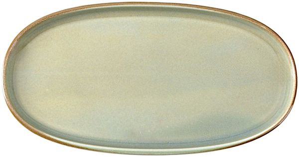 COMAS OLIVA ovaler Teller 34 cm, 6 Stück, Porzellan